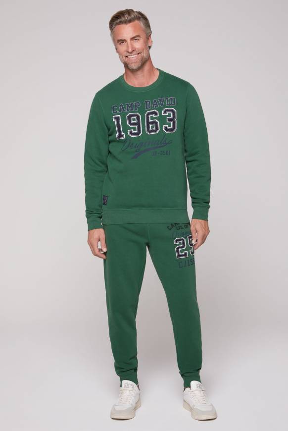 ﻿Soccx Sweatshirt mit Artwork im Retro-Style raw green Vatertagsangebot