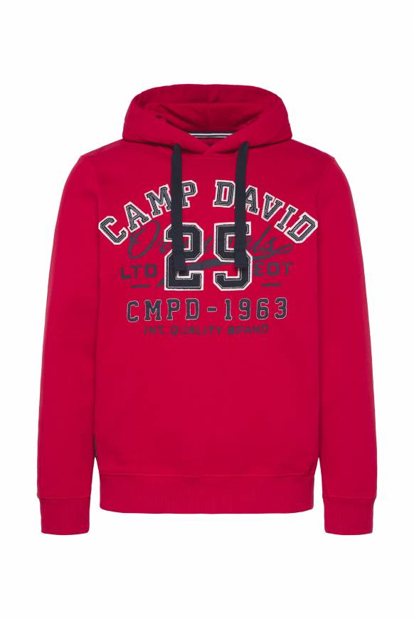 Soccx Hoodie mit Artwork im Retro-Style royal red Valentinstagsangebot