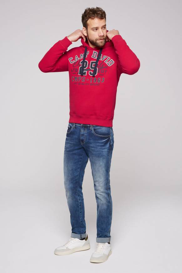 Soccx Hoodie mit Artwork im Retro-Style royal red Valentinstagsangebot