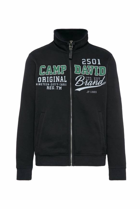 Soccx Sweatjacke mit Artwork im Retro-Style black Lagerräumung