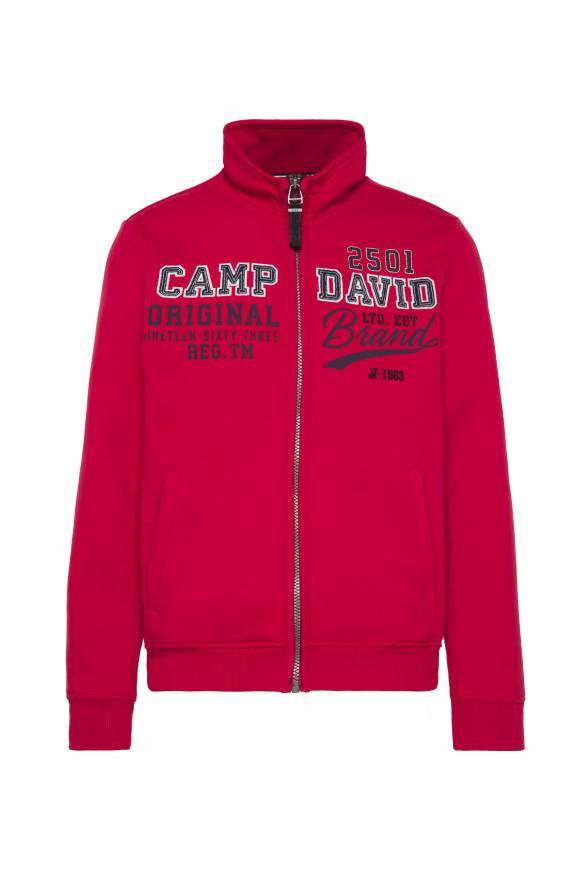 Soccx Sweatjacke mit Artwork im Retro-Style royal red Heißer Verkauf