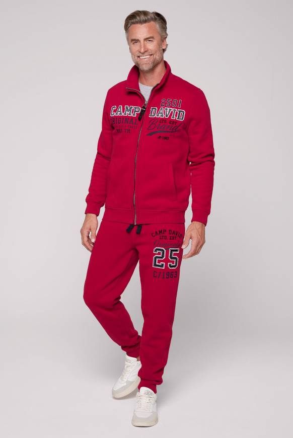 Soccx Sweatjacke mit Artwork im Retro-Style royal red Heißer Verkauf