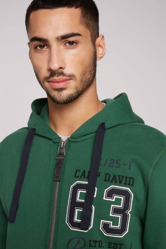 Soccx Kapuzensweatjacke mit Retro-Artwork raw green Exklusive Angebote