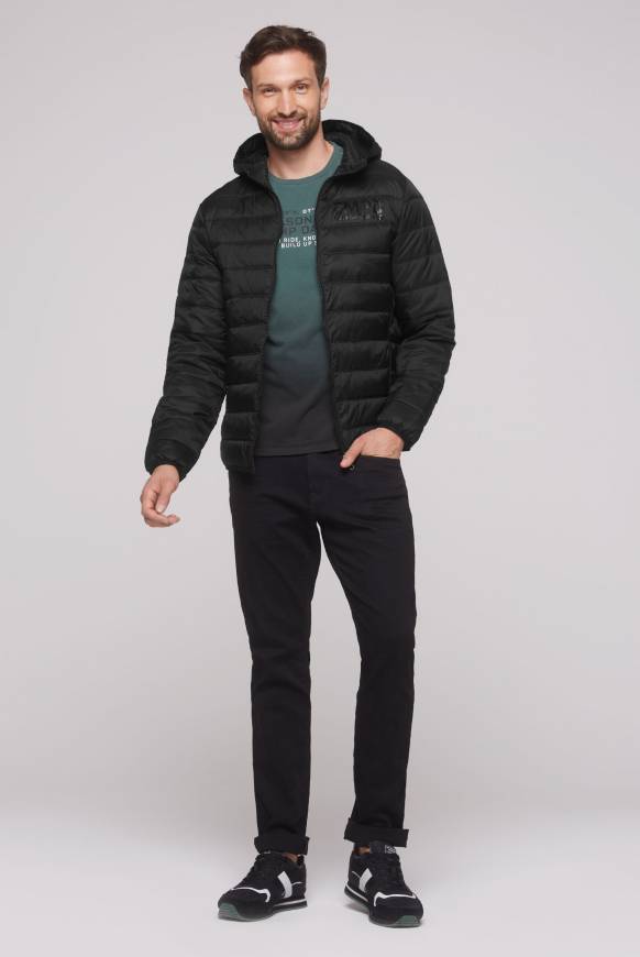 Soccx Leichte Steppjacke mit Kapuze black Saisonale Angebote