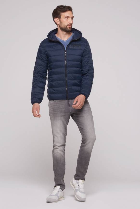 Soccx Leichte Steppjacke mit Kapuze blue navy Räumungsverkauf