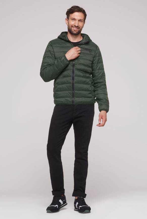 Soccx Leichte Steppjacke mit Kapuze khale green Sonderangebote