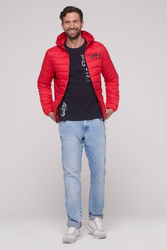 Soccx Leichte Steppjacke mit Kapuze royal red Riesige Ersparnisse