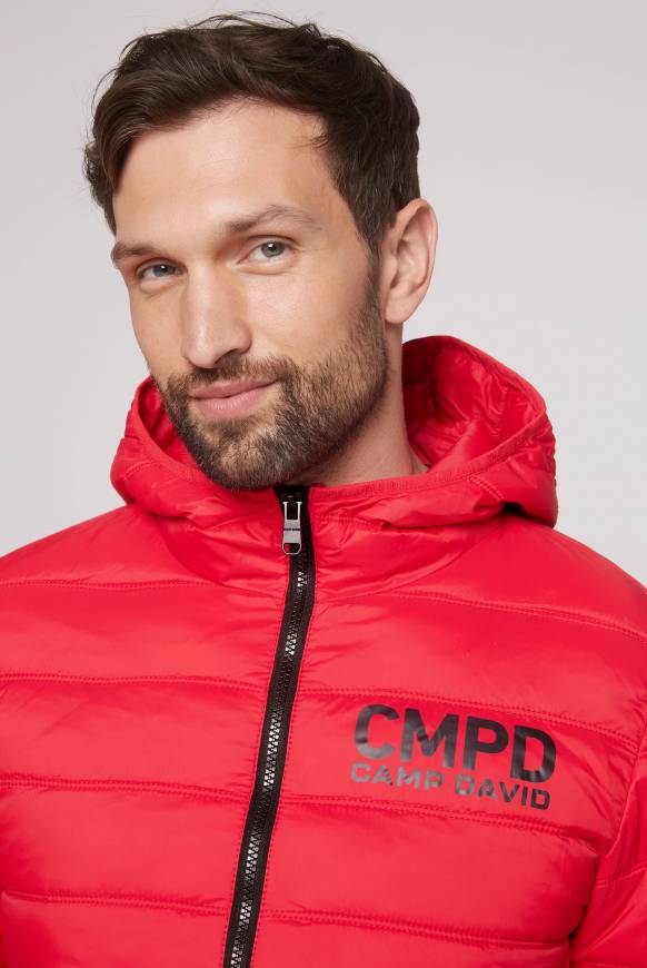 Soccx Leichte Steppjacke mit Kapuze royal red Riesige Ersparnisse