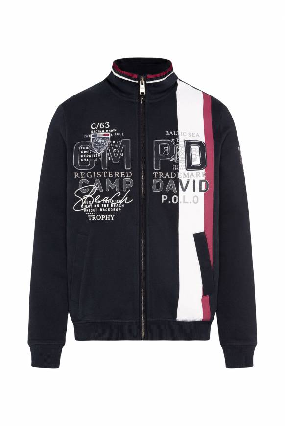 Soccx Sweatjacke mit Color-Blocking und Artworks blue navy Nur für heute
