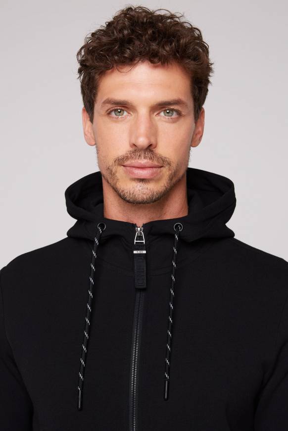 Soccx Sweatjacke aus Interlock mit Kapuze blue navy Clearance-Verkauf