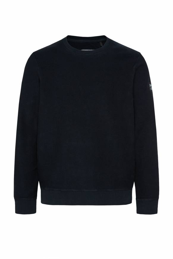 Soccx Sweatshirt Reversed mit Patch-Print blue navy Fabrikladen