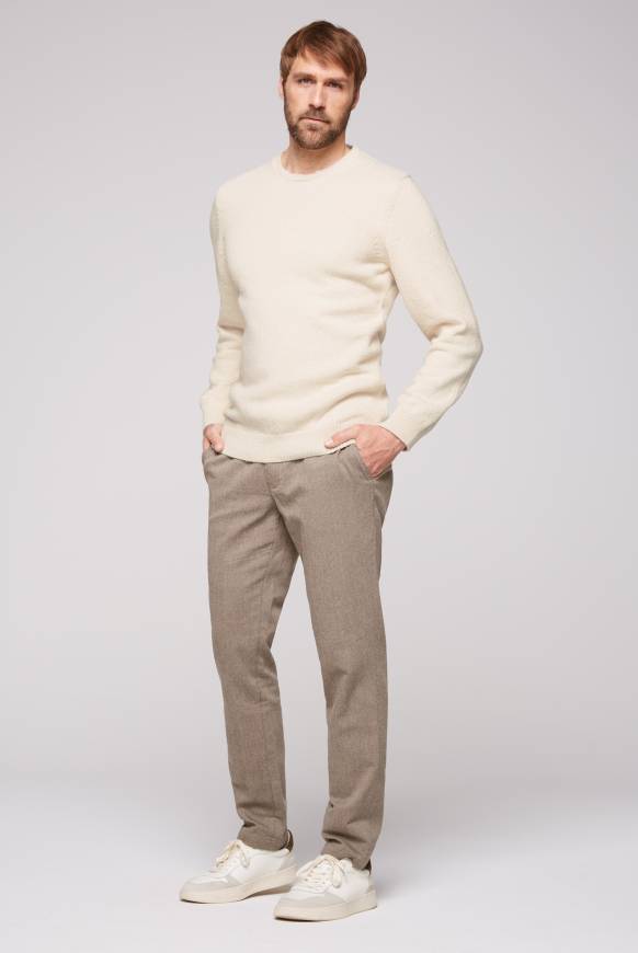 Soccx Pullover mit Rundhalsausschnitt ecru Black Friday Preise