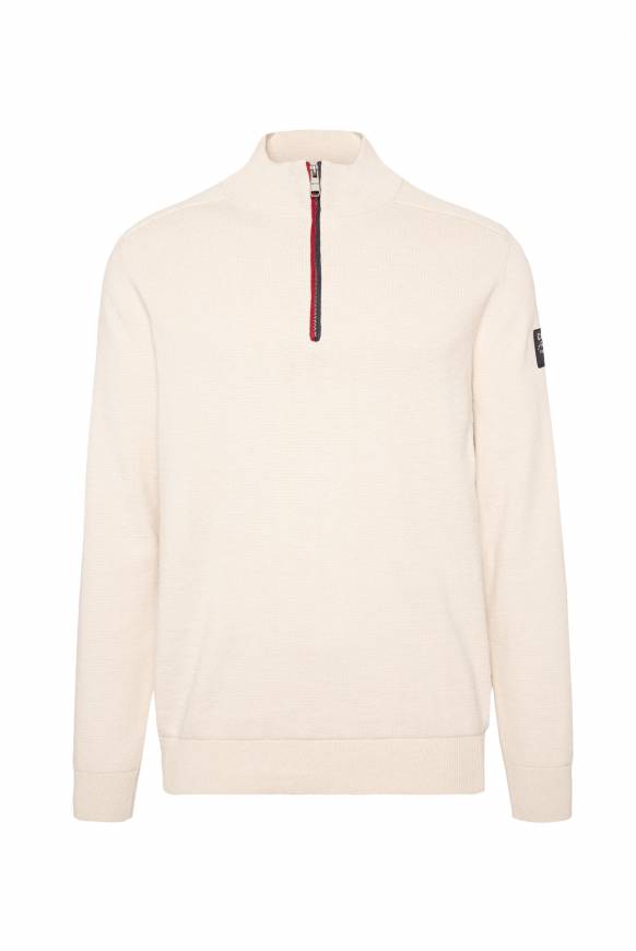 Soccx Troyer-Pullover mit Zipper-Detail ecru Im Verkauf