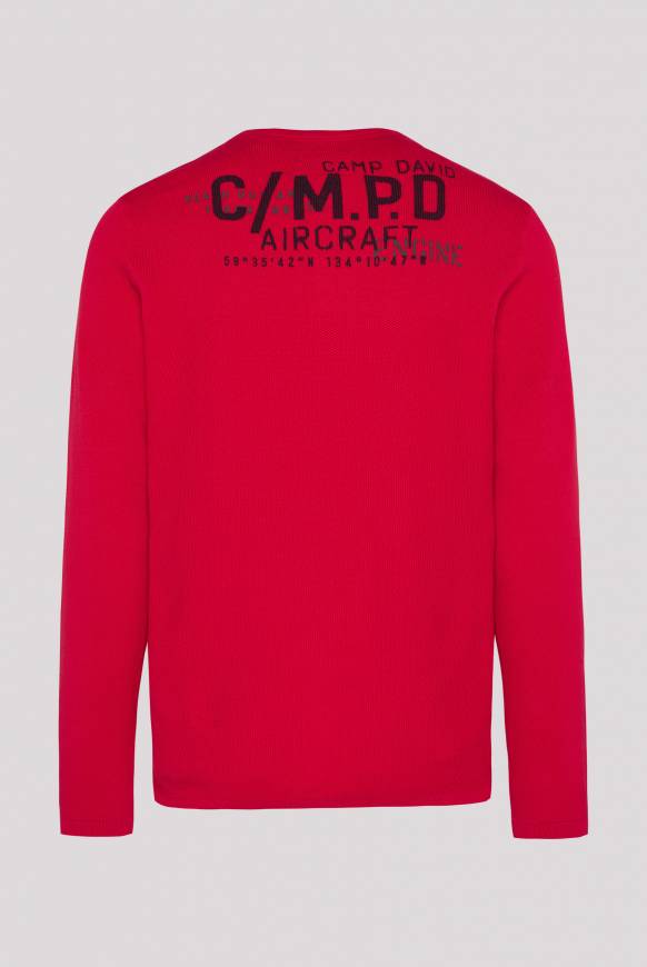 Soccx Henley-Pullover Stone Washed flight red 50% Rabatt für begrenzte Zeit