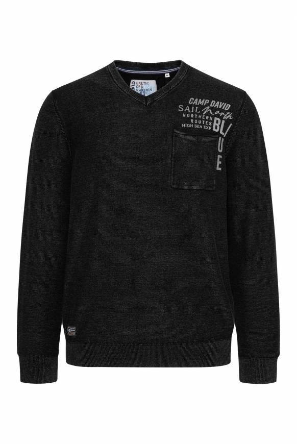 Soccx Pullover Linksstrick mit Used Look black Rabatte dieses Monats