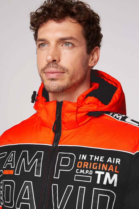 Soccx Winterjacke mit Colour-Blocking und Logo-Design signal orange Outlet