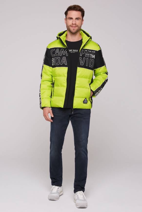 Soccx Winterjacke mit Colour-Blocking und Logo-Design neon kiwi Verkauf