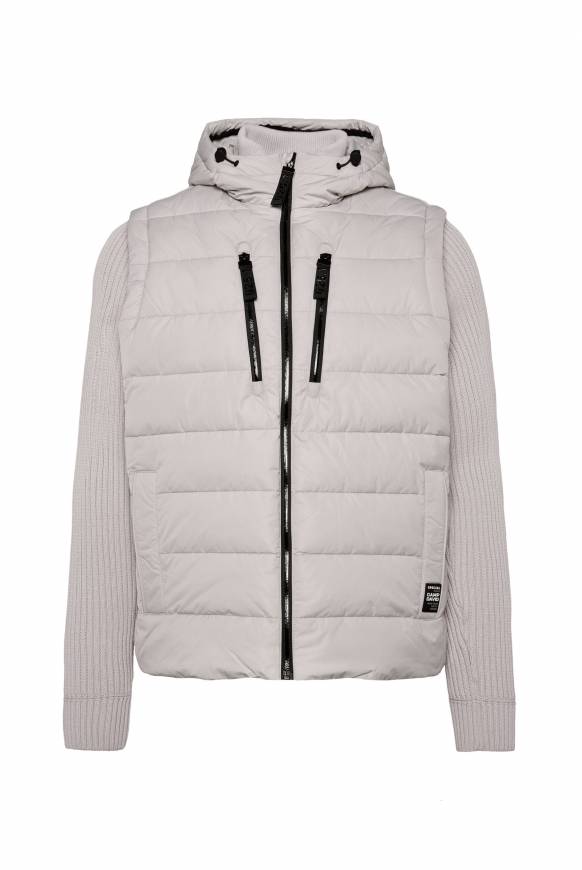 Soccx 2-in-1 Steppweste mit abtrennbaren Ärmeln light grey Limitierter Zeitrabatt