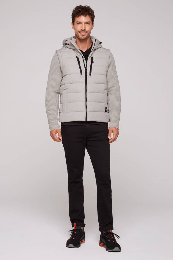 Soccx 2-in-1 Steppweste mit abtrennbaren Ärmeln light grey Limitierter Zeitrabatt