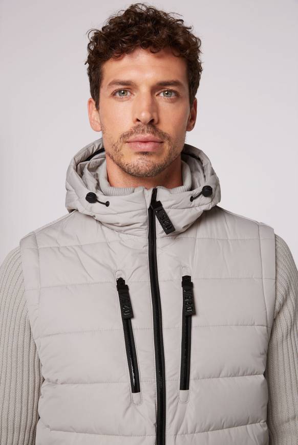 Soccx 2-in-1 Steppweste mit abtrennbaren Ärmeln light grey Limitierter Zeitrabatt