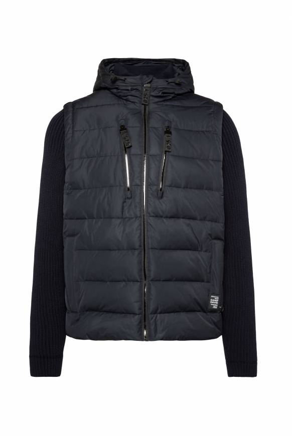Soccx 2-in-1 Steppweste mit abtrennbaren Ärmeln blue navy Fabrik Onlineshop