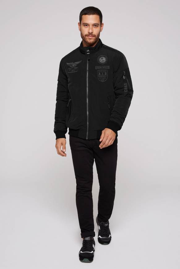 Soccx Wattierter Fliegerblouson mit Patches black Fabrikpreis