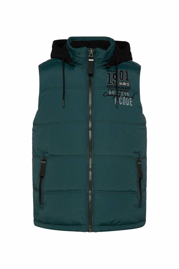 Soccx Outdoorweste mit abtrennbarer Sweatkapuze deep green Flash Sale
