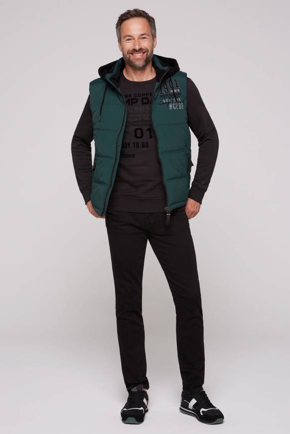 Soccx Outdoorweste mit abtrennbarer Sweatkapuze deep green Flash Sale