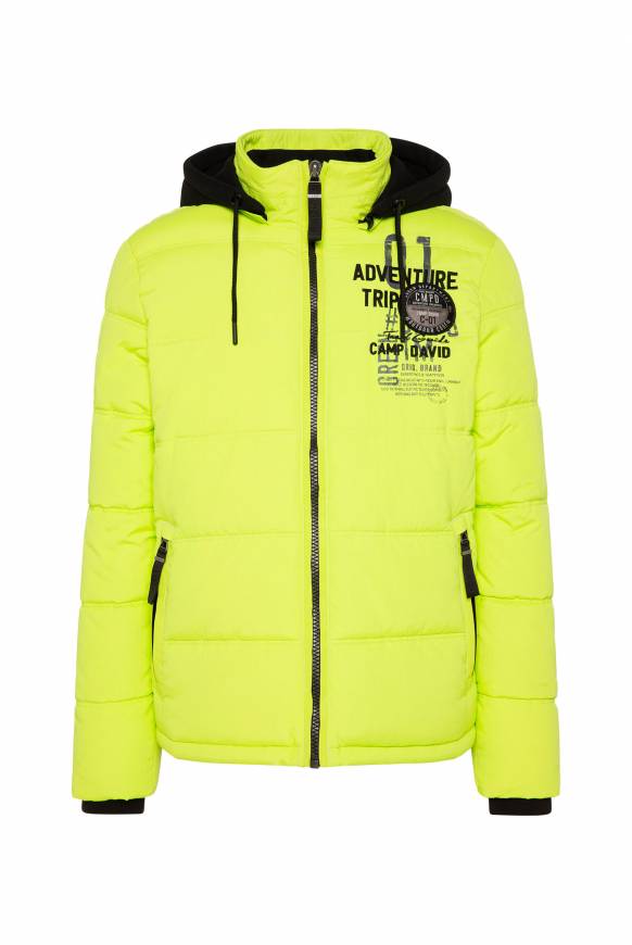Soccx Strukturierte Steppjacke mit abtrennbarer Sweatkapuze neon kiwi Online Shopping