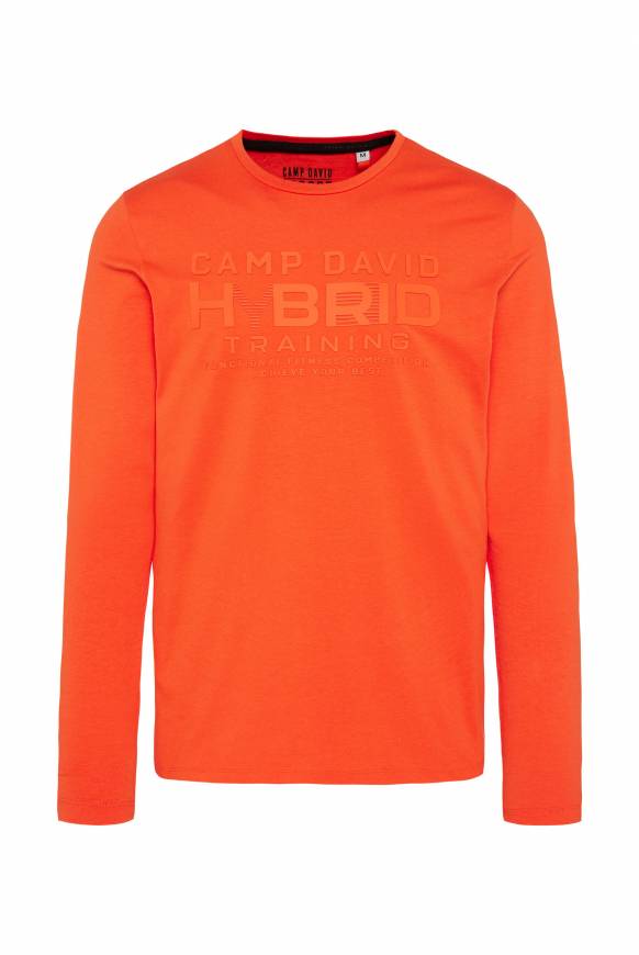 Soccx Langarmshirt mit Rubber Print signal orange Saisonschlussverkauf