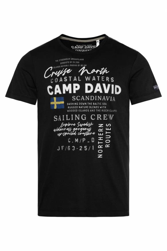 Soccx T-Shirt mit Print Artwork black Weihnachtsangebot