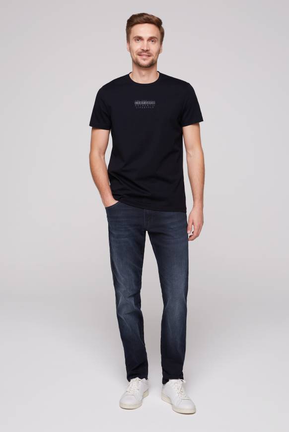 Soccx T-Shirt Rundhals mit Logo Print blue navy Osterangebot