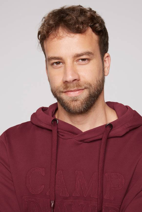 Soccx Hoodie mit tonigem Logo Artwork burgundy Muttertagsangebot