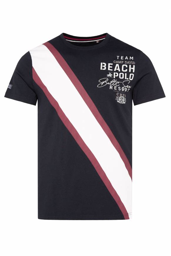 Soccx T-Shirt mit Color-Blocking und Artwork blue navy Top Angebot