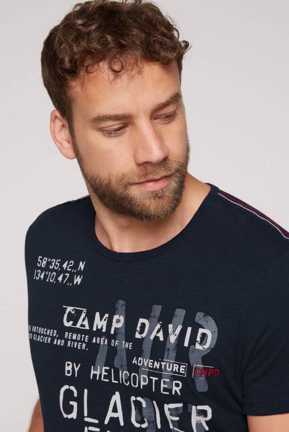 Soccx T-Shirt mit Print im Used Look blue navy Zeitlich begrenztes Angebot