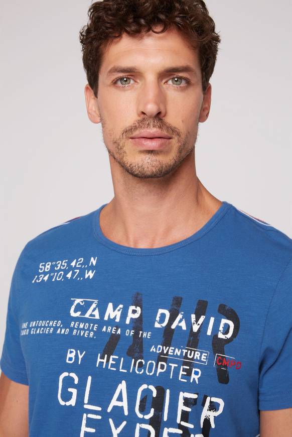 Soccx T-Shirt mit Print im Used Look strong blue Exklusive Angebote