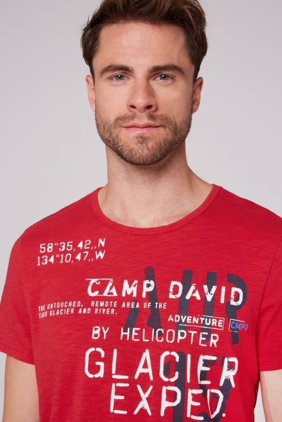 Soccx T-Shirt mit Print im Used Look flight red Blitzangebot