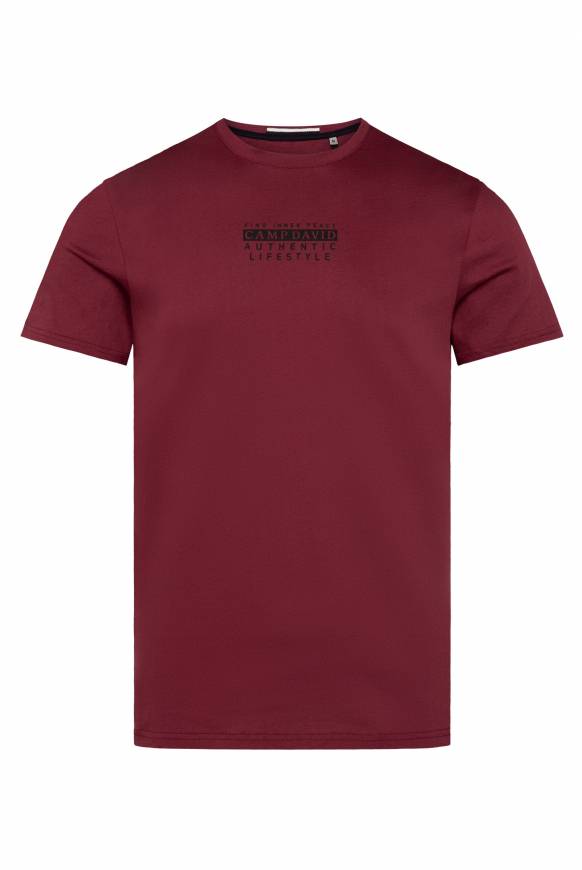 Soccx T-Shirt Rundhals mit Logo Print burgundy Bestseller