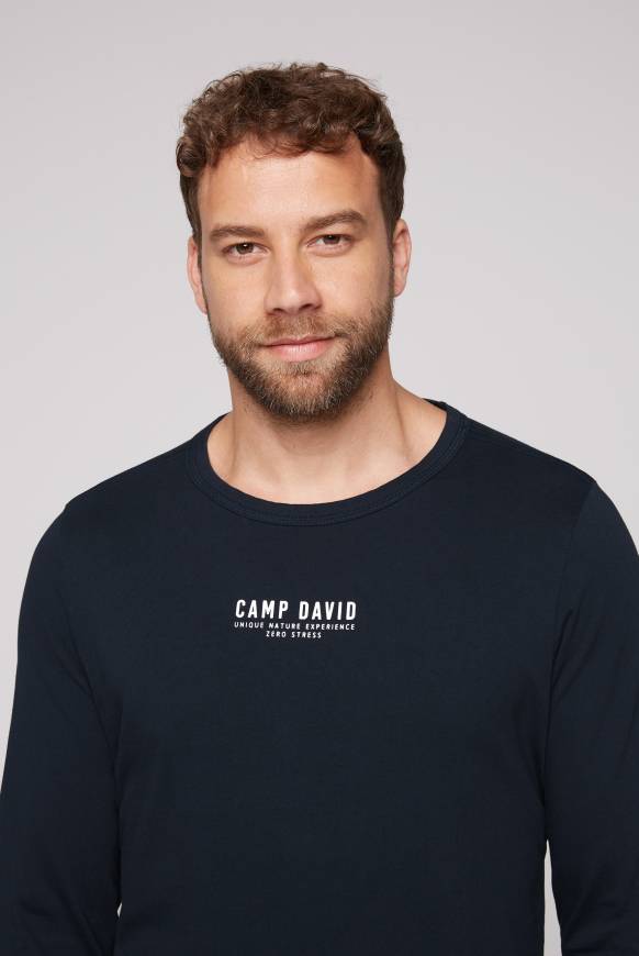 Soccx Longsleeve mit Logo Print blue navy Kauf eins, bekomm eins gratis
