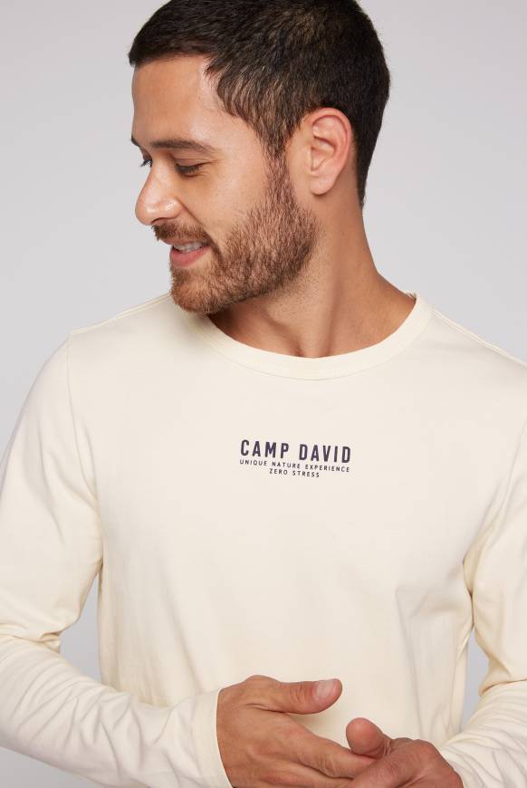 Soccx Longsleeve mit Logo Print ecru Tägliche Deals