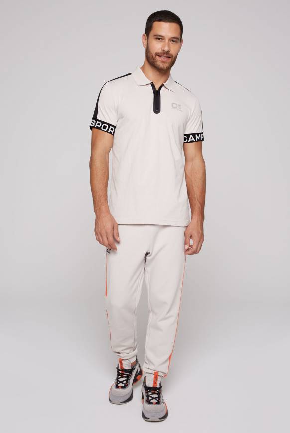 Soccx Poloshirt mit Zipper und reflektierenden Prints shell zollfrei
