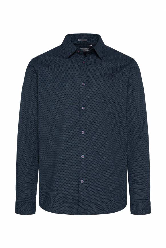 Soccx Langarmhemd mit filigranen All Over Print blue navy Verkauf