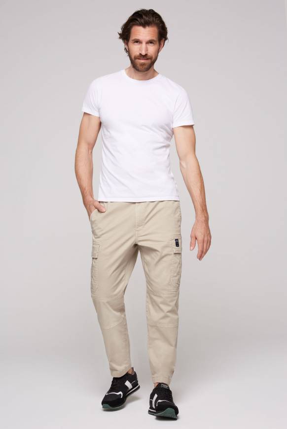 Soccx Cargohose mit Klappentaschen neutral beige Weihnachtsangebot