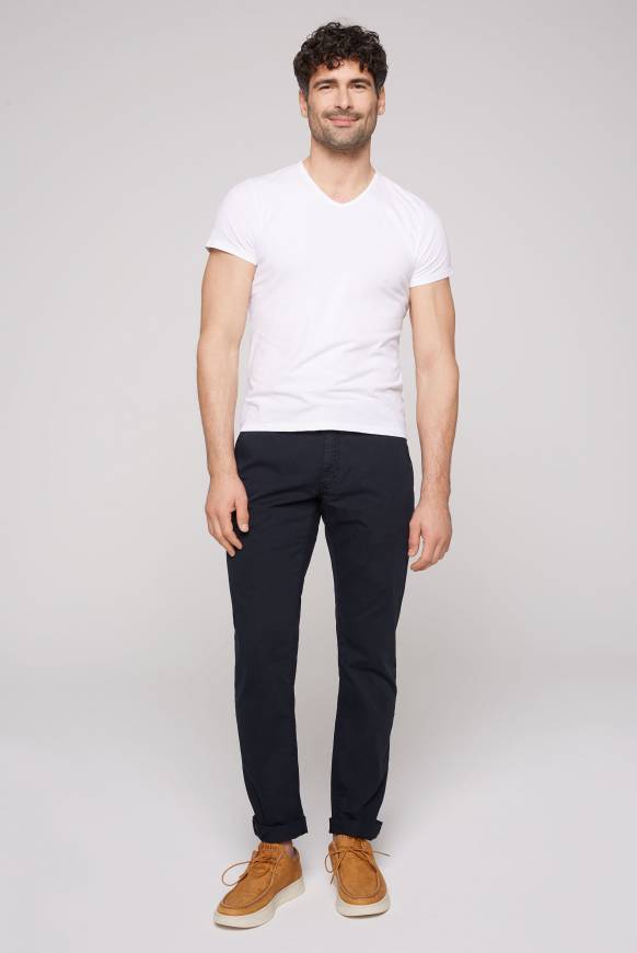 Soccx Chinohose Stone Washed blue navy Lagerräumung