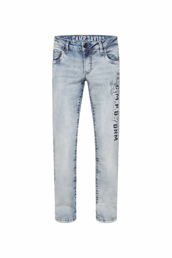 Soccx Jeans NI:CO Regular Fit mid blue printed Online Outlet
