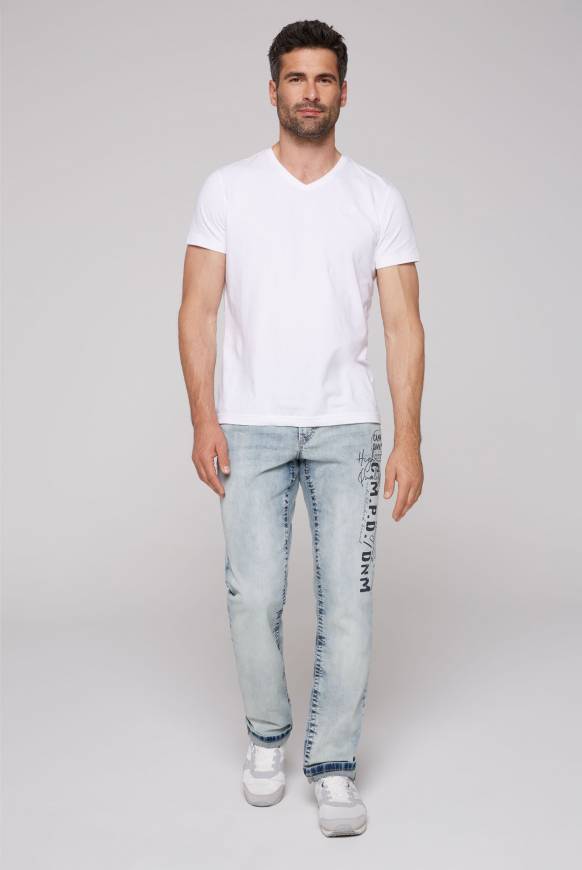Soccx Jeans NI:CO Regular Fit mid blue printed Online Outlet