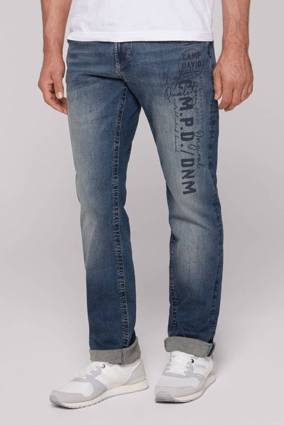 Soccx Jeans NI:CO Regular Fit dark blue printed Exklusive Angebote