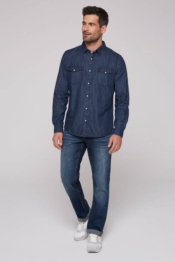 Soccx Jeanshemd Regular Fit blue vintage Räumungsverkauf