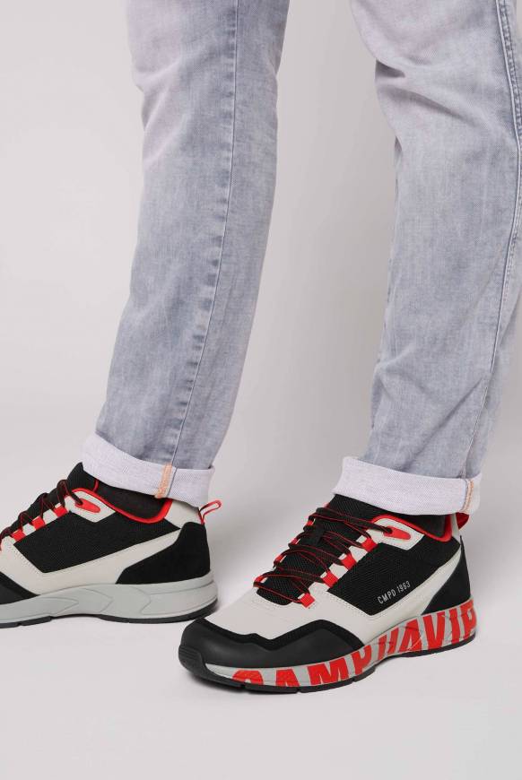 Soccx Power Sneaker im Materialmix mit XL-Logo black Zeitbegrenzte Promotion
