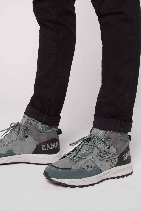 Soccx High Top Hiking Sneaker mit Logo Artworks deep forest Sonderangebot der Fabrik